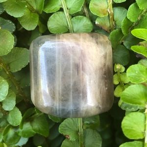 Yellow Sapphire in Matrix Tumbled Stone from Sri Lanka